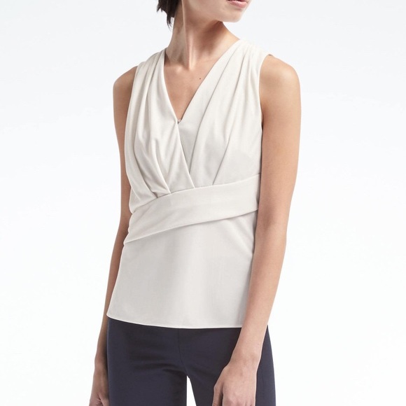 Banana Republic Crossfront Draped Shell Blouse - Picture 1 of 7
